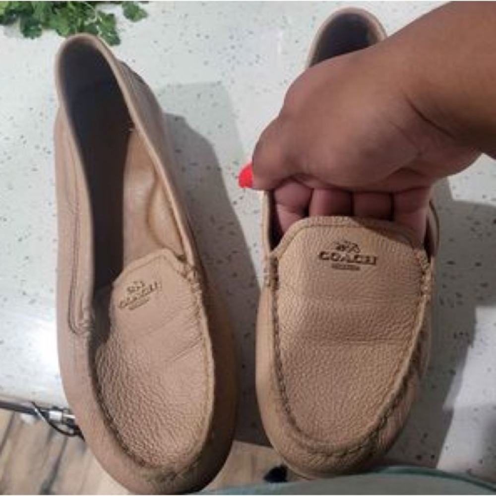 Coach tan loafers
